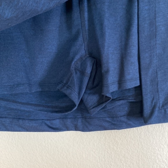 Quince Ultra Side slit skort Heather navy blue size small - Picture 2 of 6